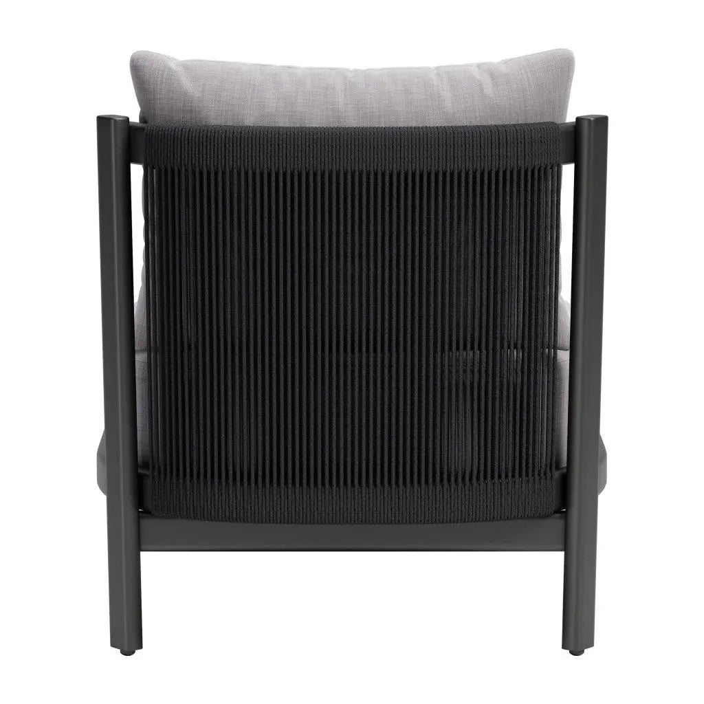 28" Gray And Black Fabric Side Chair Homeroots Living Room