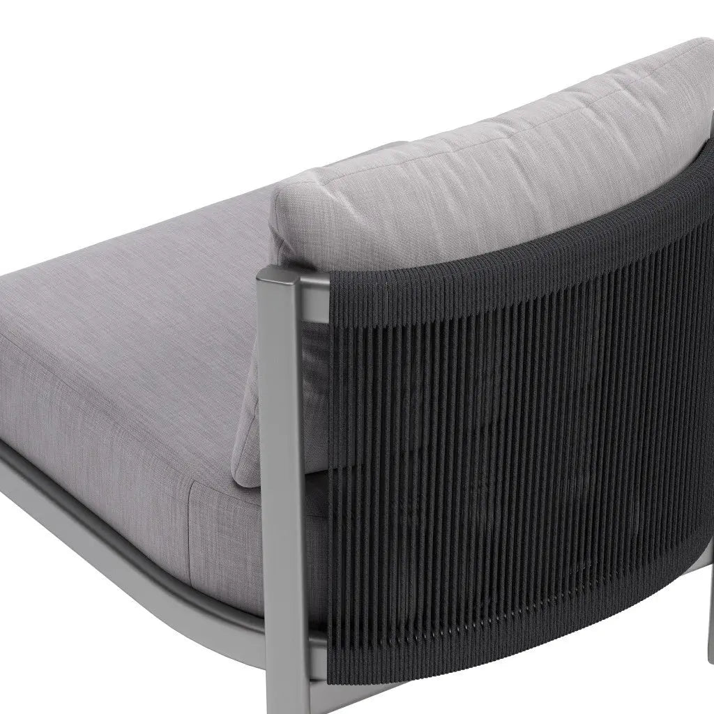 28" Gray And Black Fabric Side Chair Homeroots Living Room