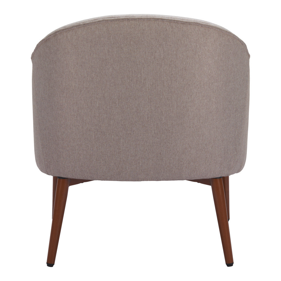 28" Gray And Brown Fabric And Upholstered Tufted Barrel Chair Homeroots Living Room