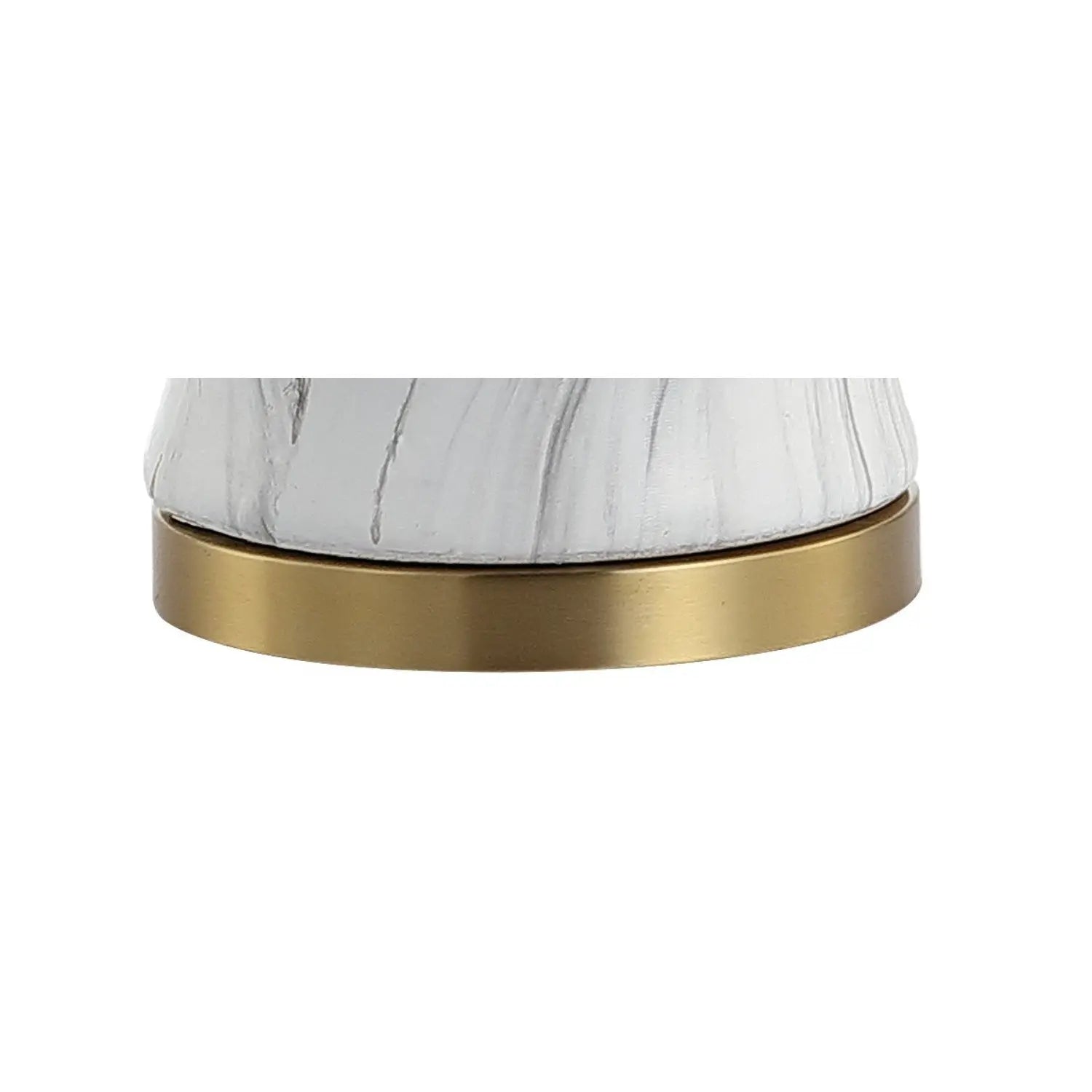 28" Gray White And Gold Urn Table Lamp With Empire Shade Homeroots Lighting