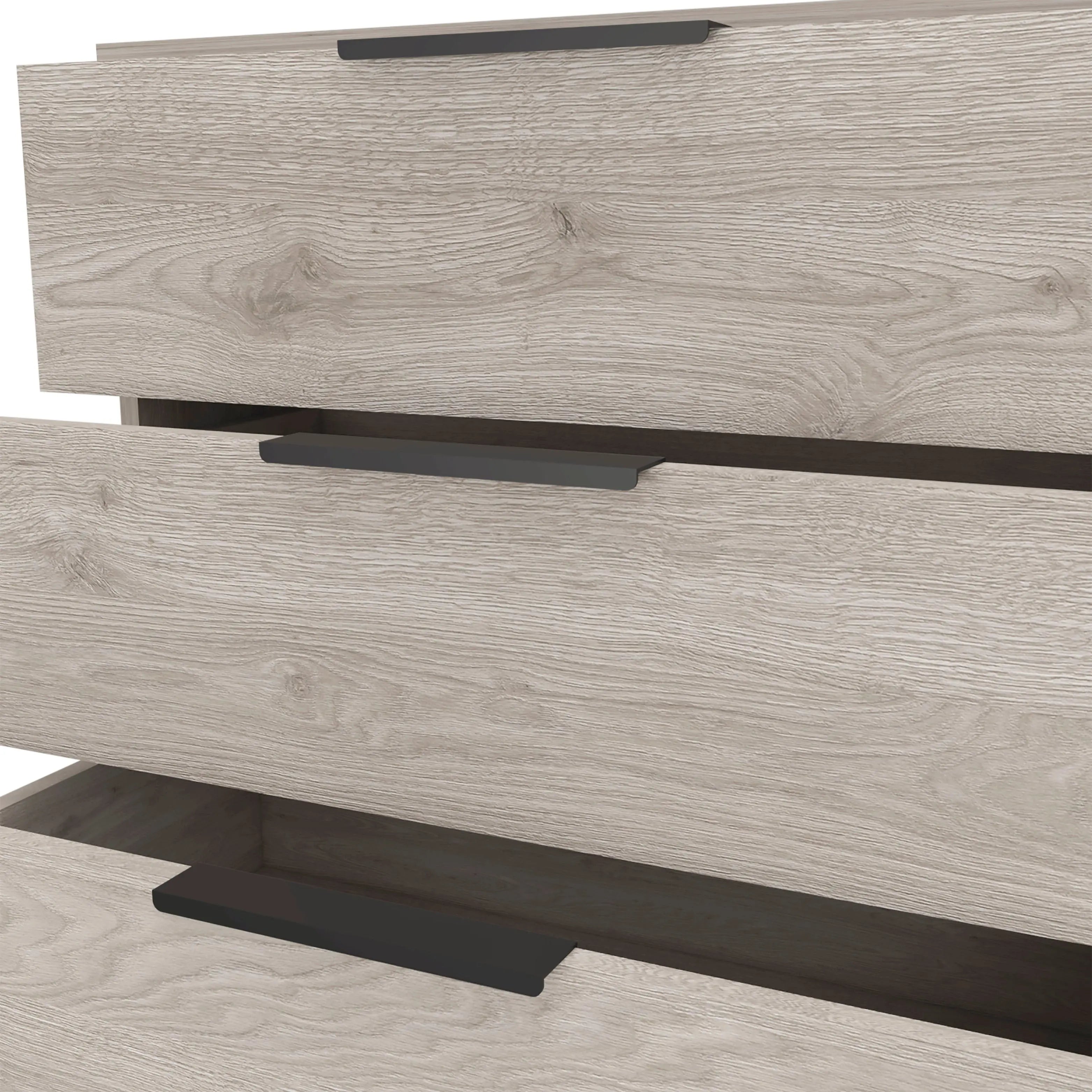 28" Light Gray Three Drawer Dresser Homeroots Bed & Bath