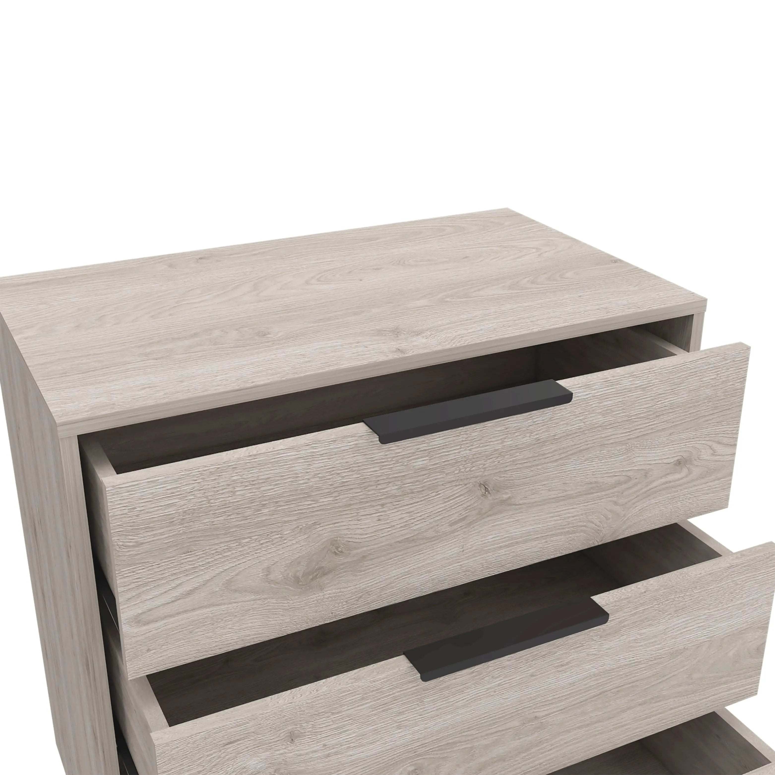 28" Light Gray Three Drawer Dresser Homeroots Bed & Bath
