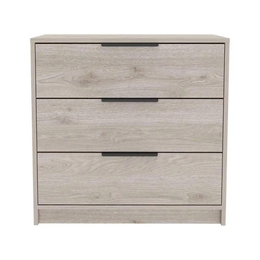 28" Light Gray Wood Three Drawer Dresser Homeroots Bed & Bath