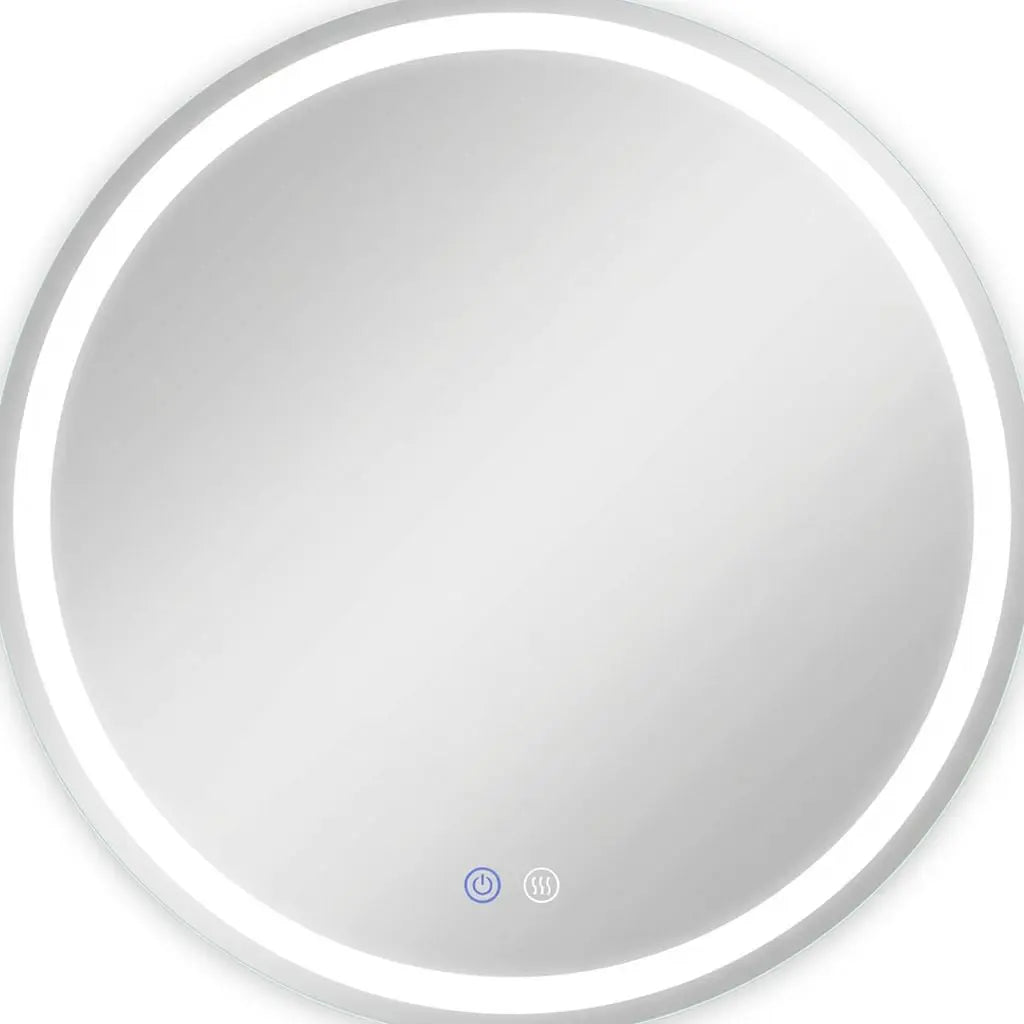 28" Round Lighted Frameless Anti Fog Bathroom Vanity Mirror Homeroots Bed & Bath
