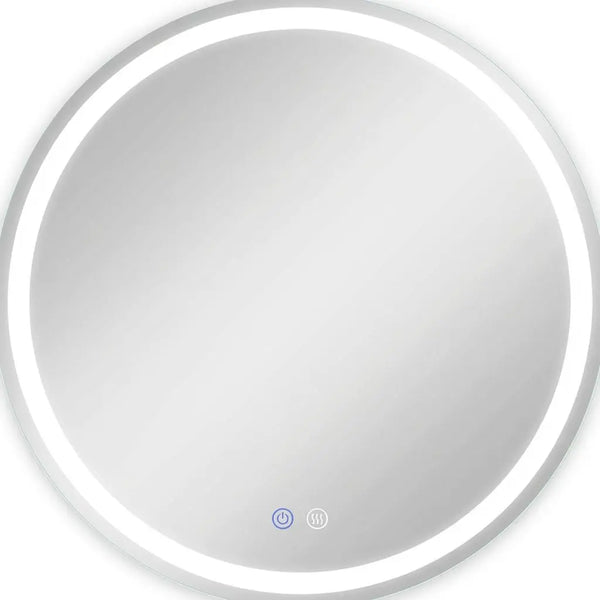 28" Round Lighted Frameless Anti Fog Bathroom Vanity Mirror Homeroots Bed & Bath