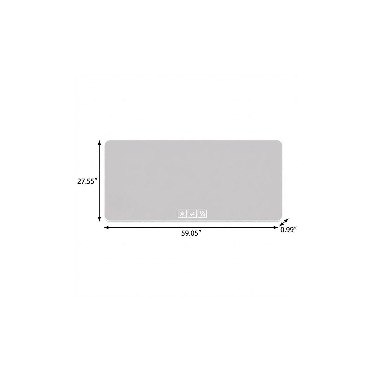 28" Silver Lighted Frameless Bathroom Vanity Mirror Homeroots Bed & Bath