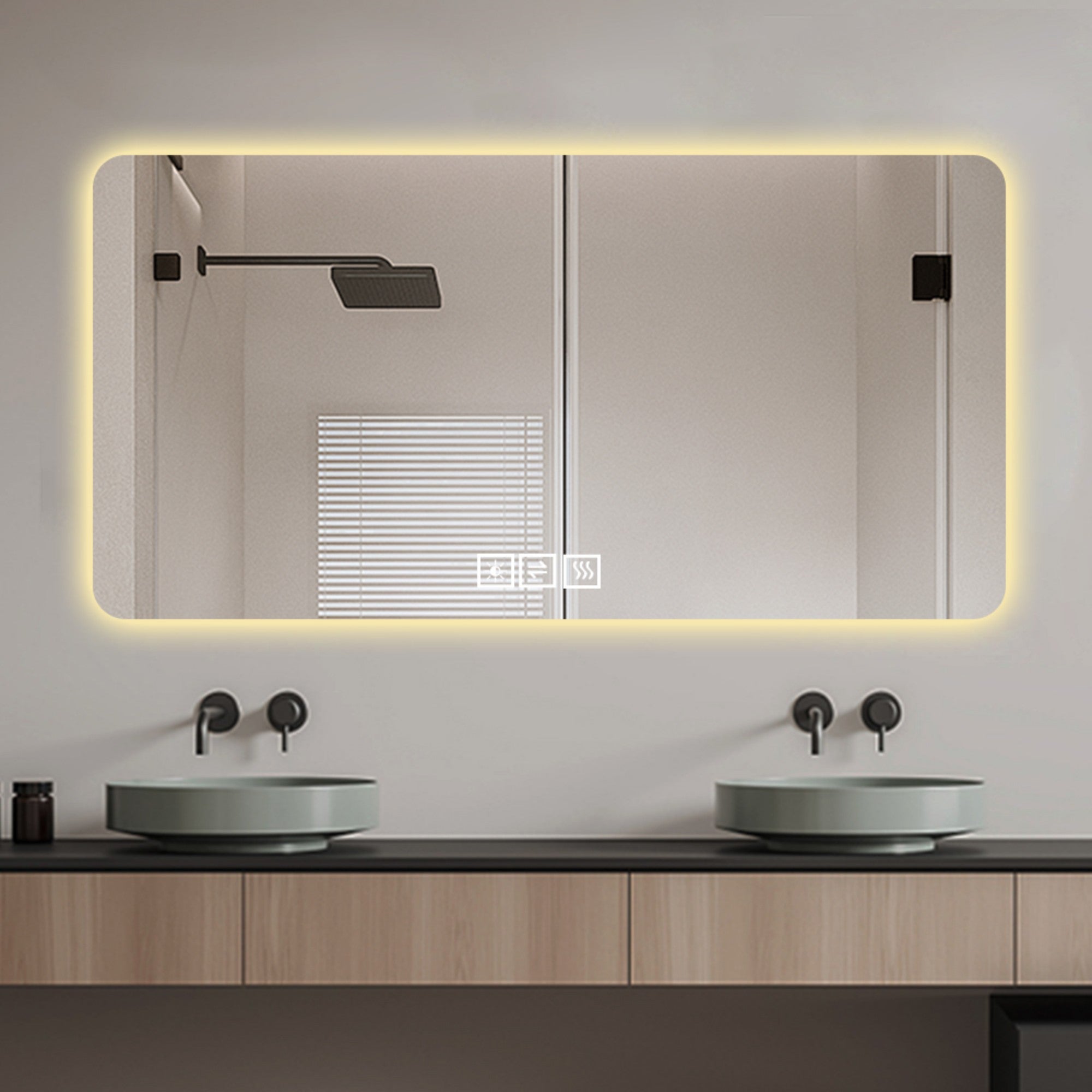 28" Silver Lighted Frameless Bathroom Vanity Mirror Homeroots Bed & Bath