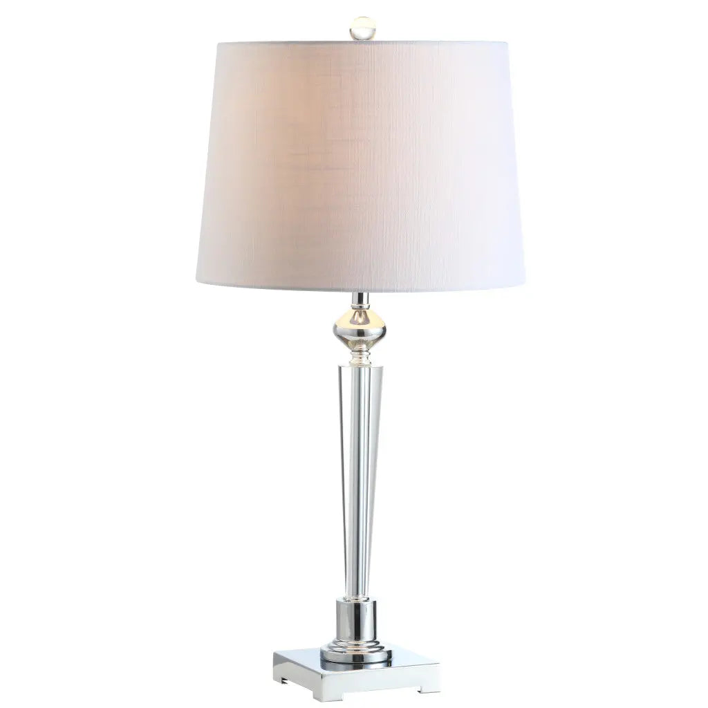28" Silver Table Lamp With Drum Shade Homeroots Lighting