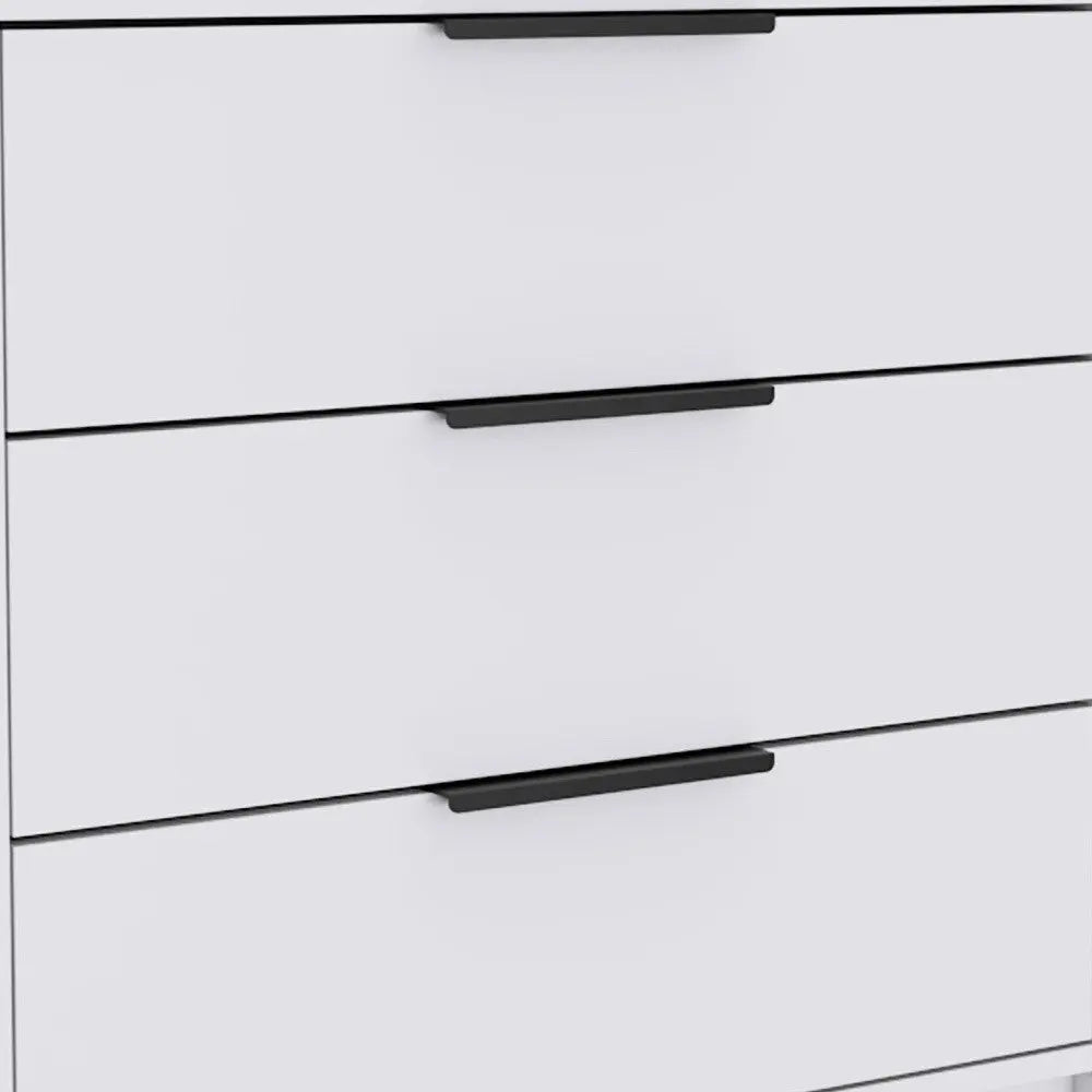 28" White Three Drawer Dresser Homeroots Bed & Bath
