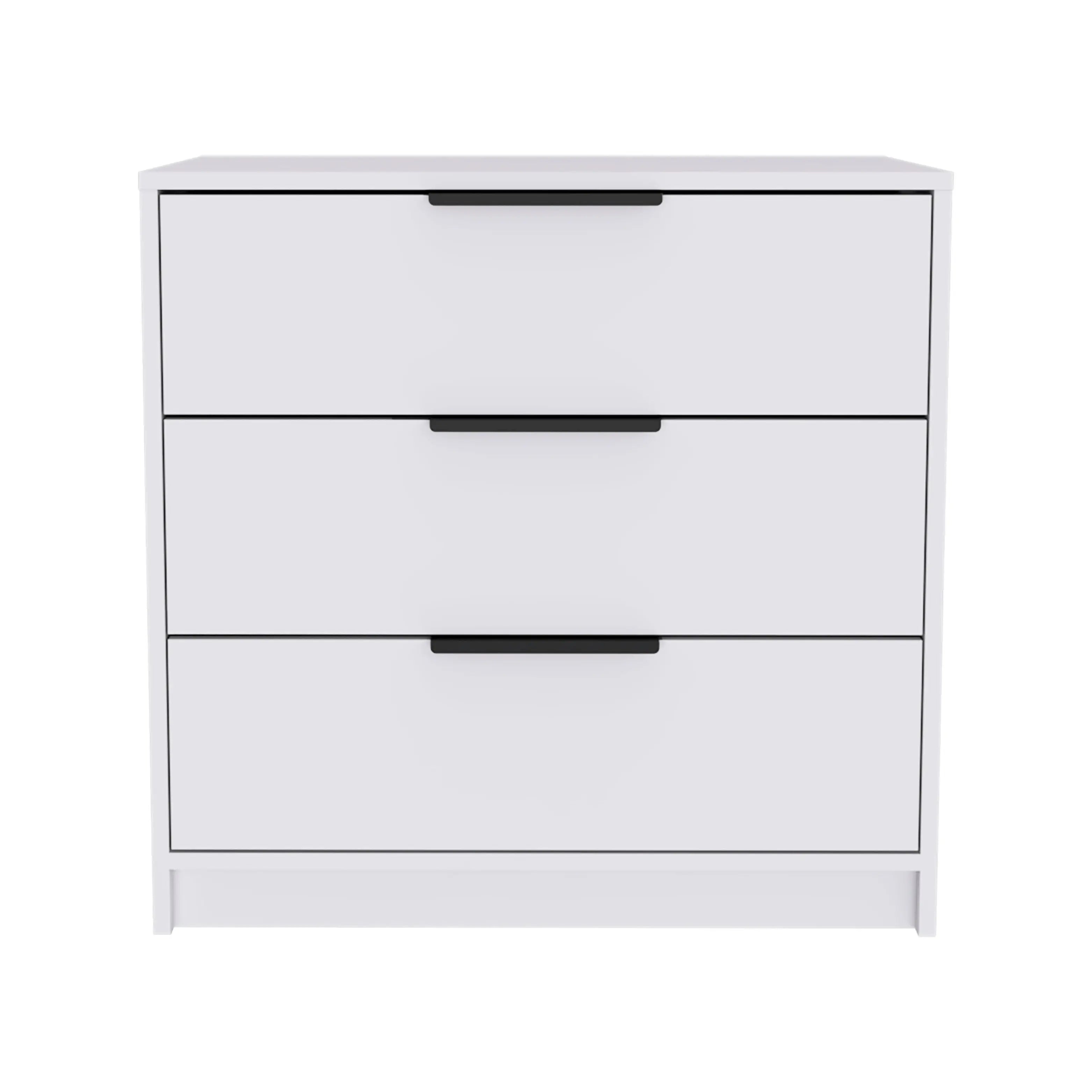 28" White Three Drawer Dresser Homeroots Bed & Bath
