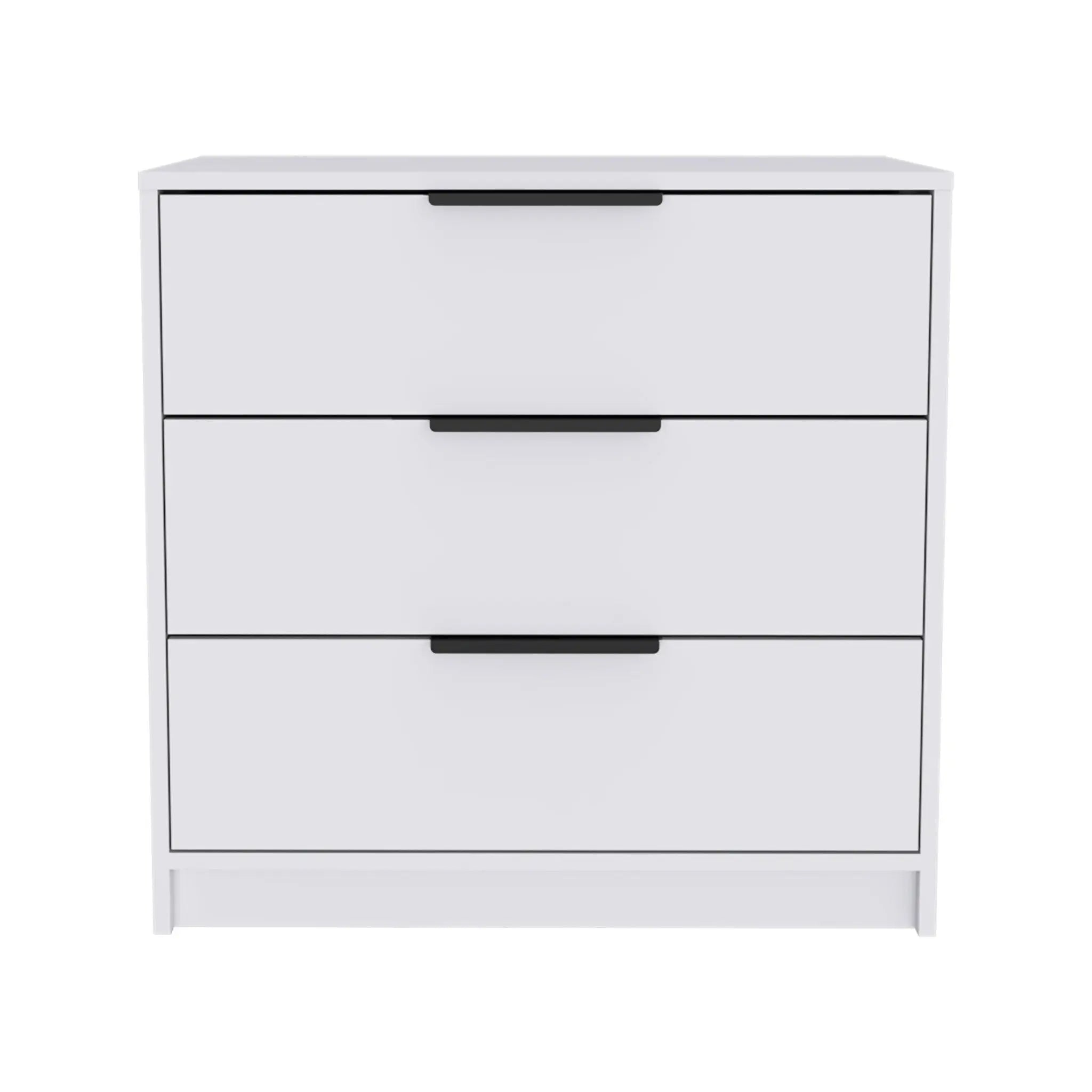 28" White Three Drawer Standard Chest Homeroots Bed & Bath