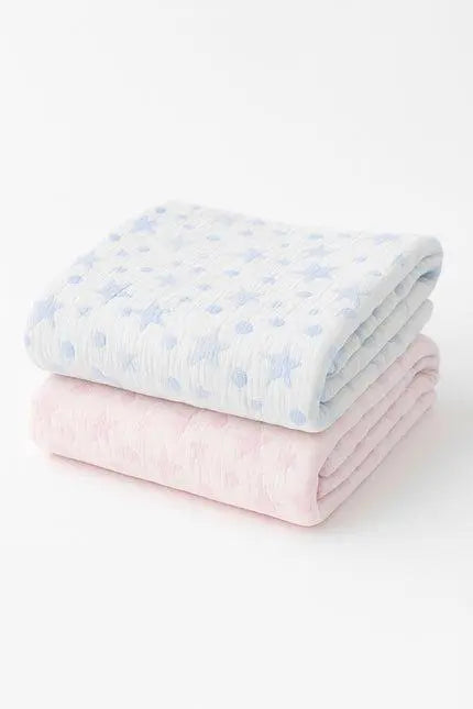 28" X 36" Blue And White Cotton Polka Dots Baby Blanket Homeroots Home Decor
