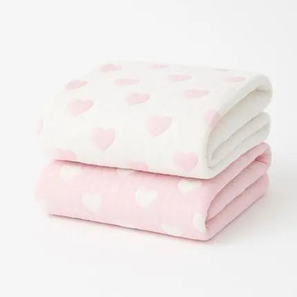 28" X 36" Pink And White Cotton Abstract Baby Blanket Homeroots Home Decor