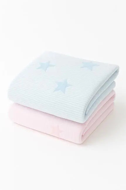 28" X 36" Pink And White Cotton Coastal Nautical Baby Blanket Homeroots Home Decor