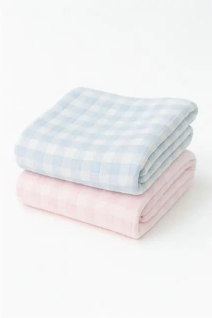 28" X 36" Pink And White Cotton Gingham Baby Blanket Homeroots Home Decor