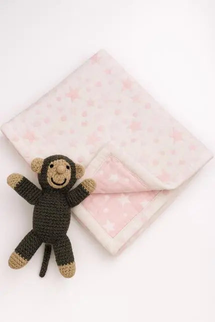28" X 36" Pink And White Cotton Polka Dots Baby Blanket Homeroots Home Decor