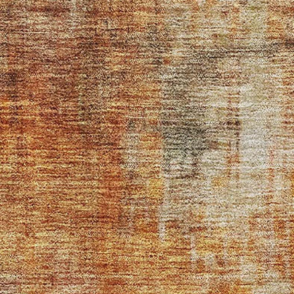 3' X 5' Tan Beige And Red Abstract Washable Area Rug With UV Protection Homeroots Home Decor