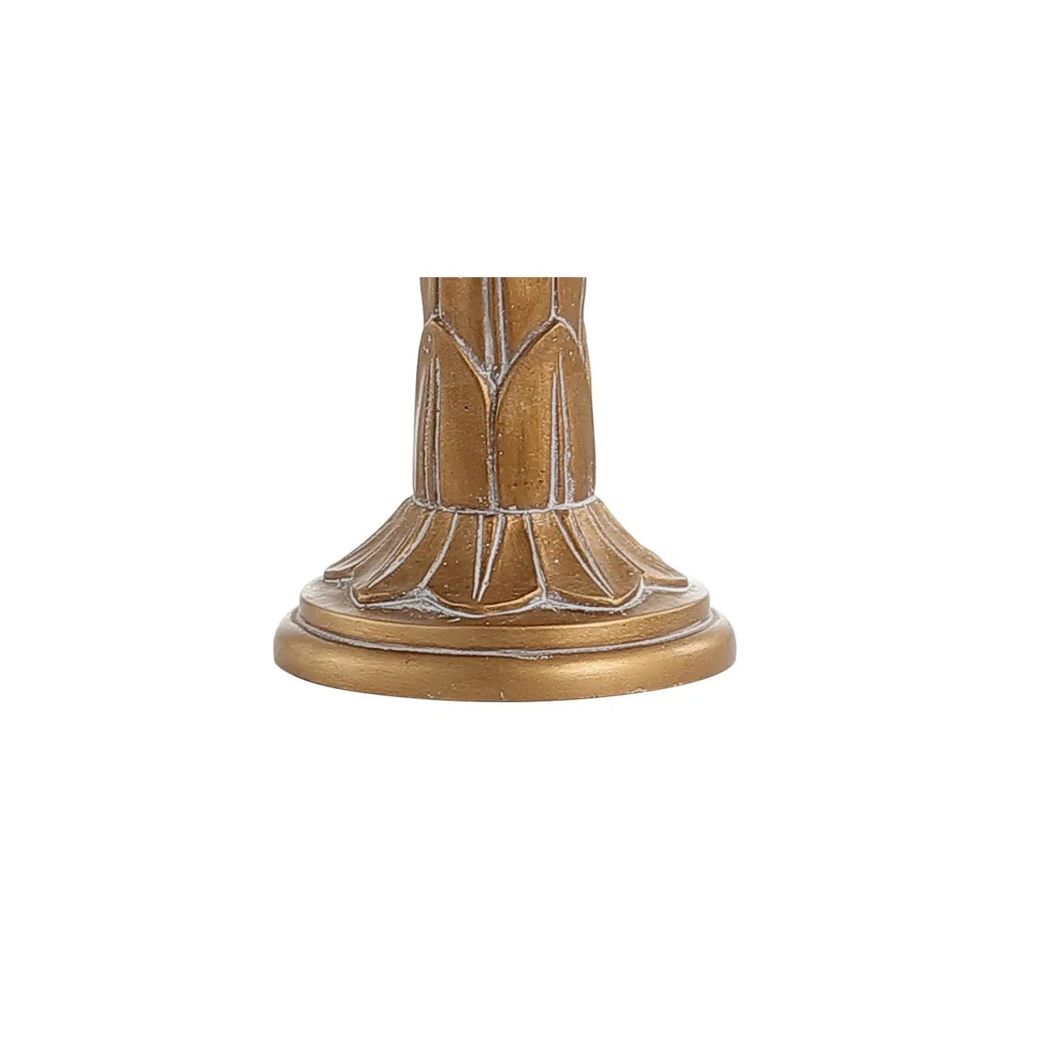 29" Antiqued Gold Table Lamp With Drum Shade Homeroots Lighting