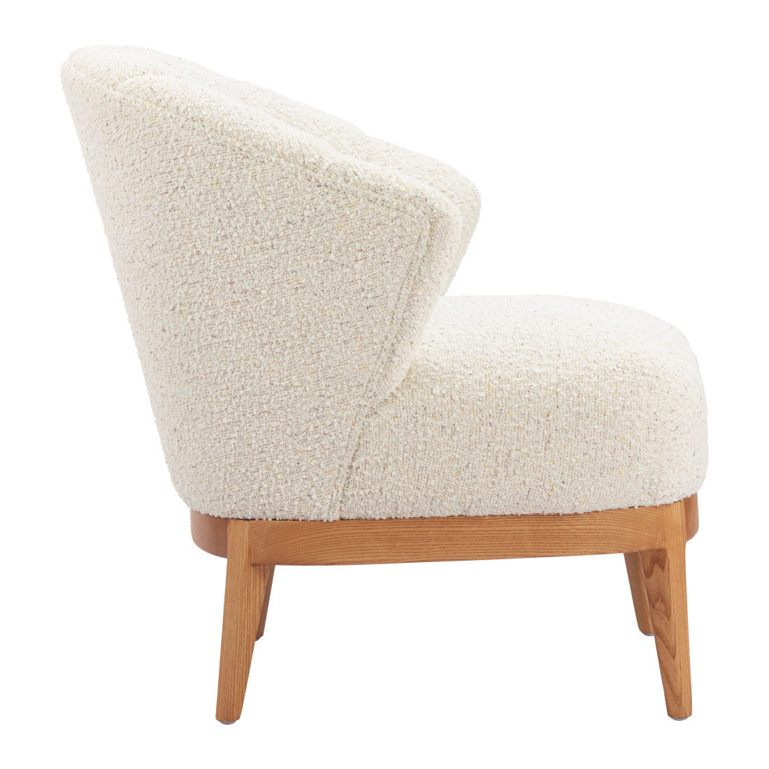 29" Beige and Brown Upholstered Arm Chair Homeroots Living Room