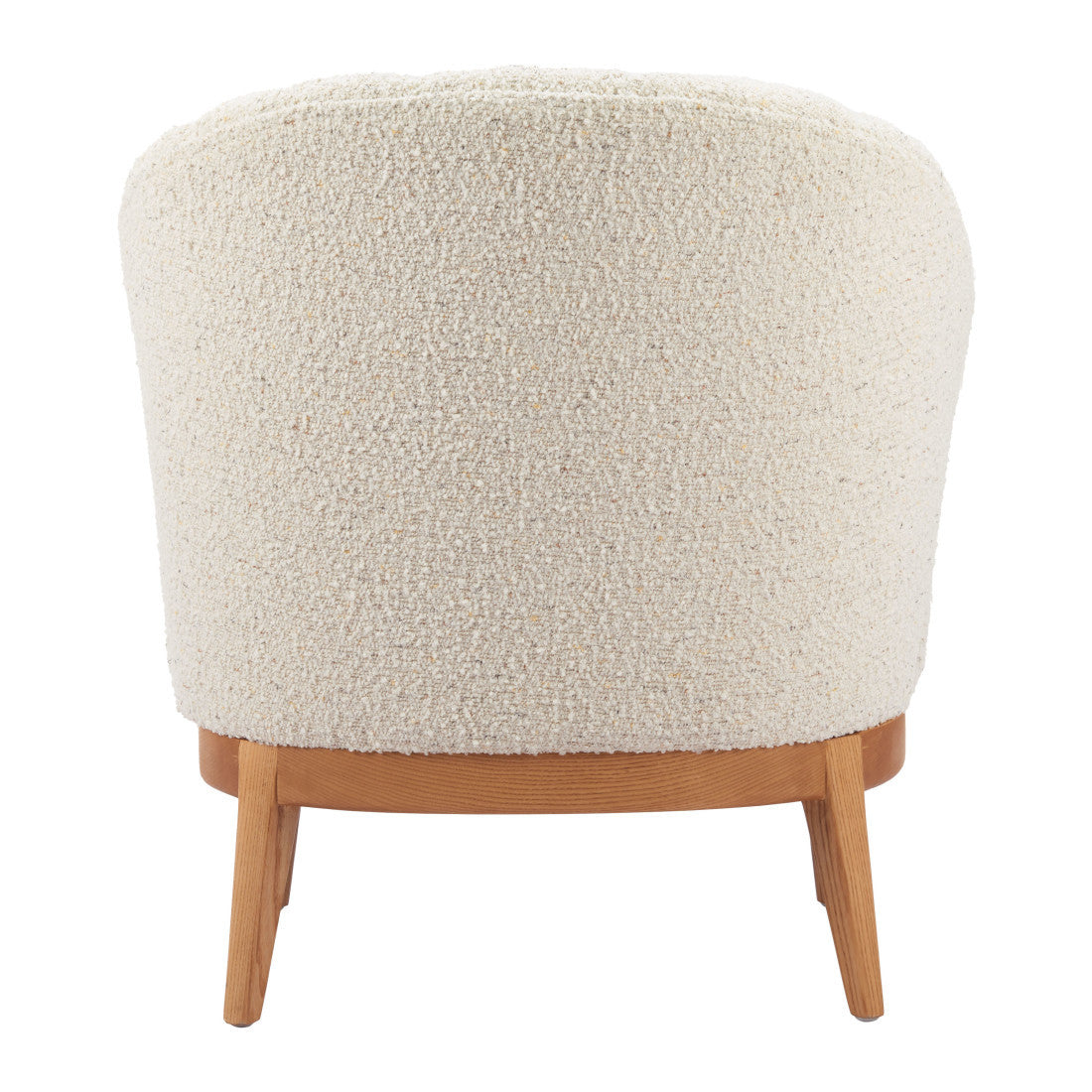29" Beige and Brown Upholstered Arm Chair Homeroots Living Room