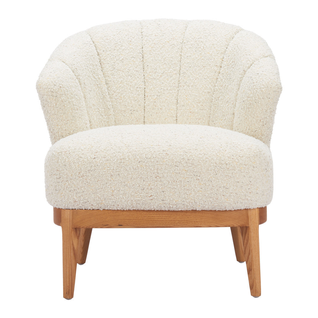 29" Beige and Brown Upholstered Arm Chair Homeroots Living Room