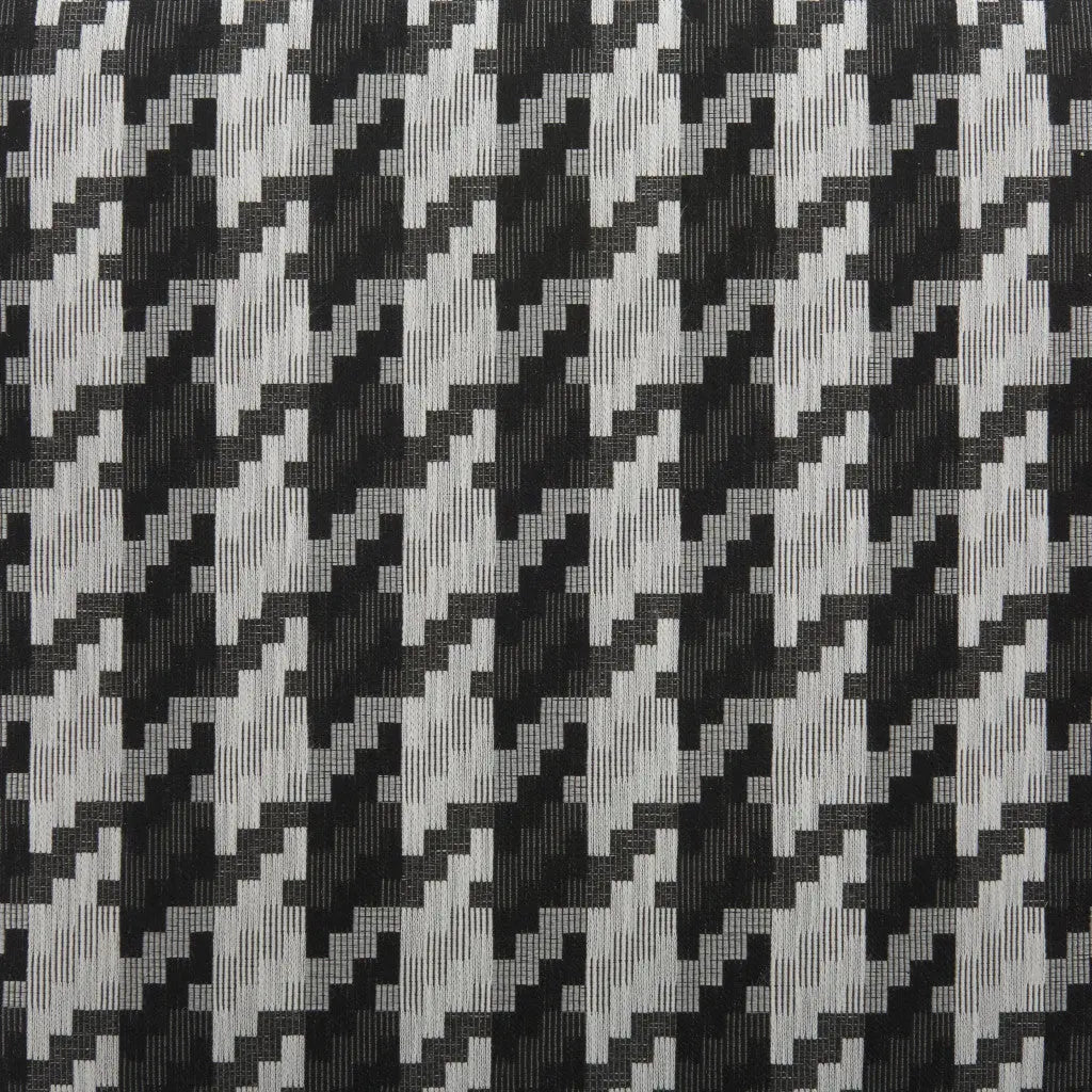 29" Black And White And Black Upholstered Houndstooth Arm Chair Homeroots Living Room
