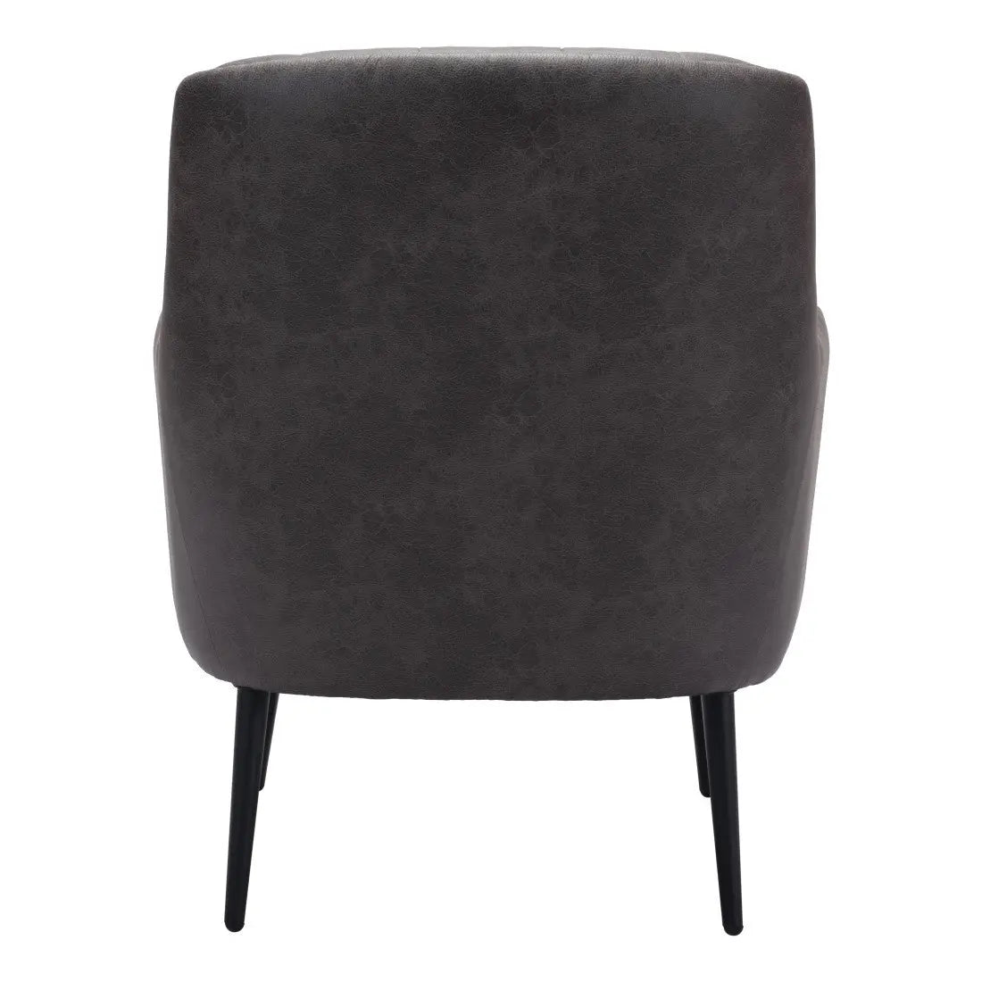 29" Black Faux Leather And Upholstered Tufted Chesterfield Chair Homeroots Living Room