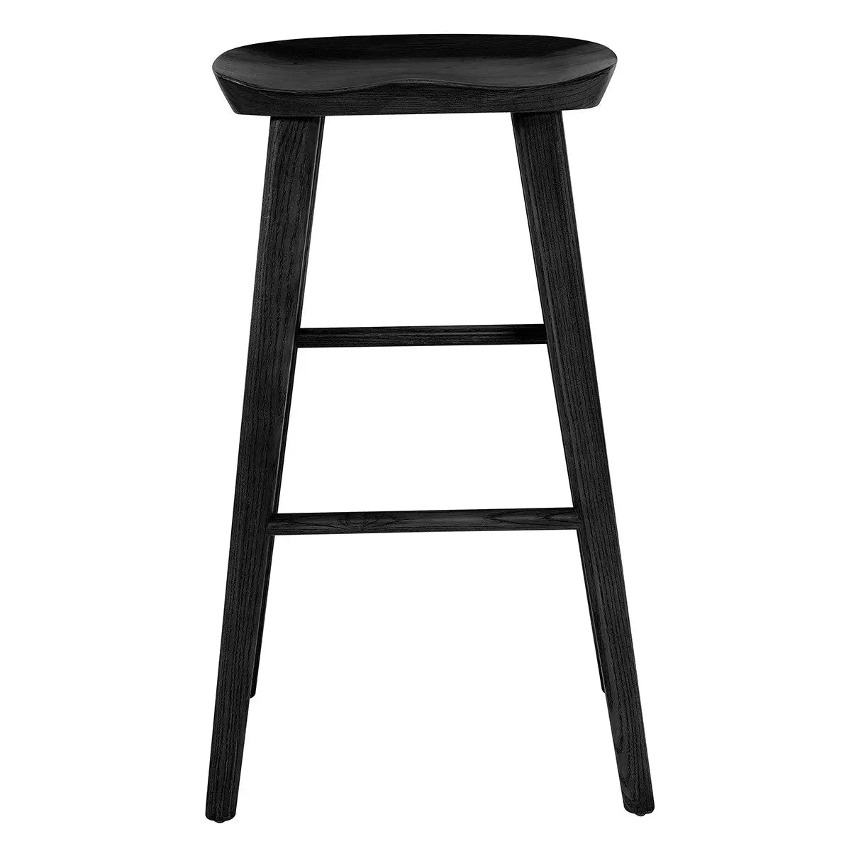 29" Black Manufactured Wood Backless Bar Height Bar Chair Homeroots Living Room