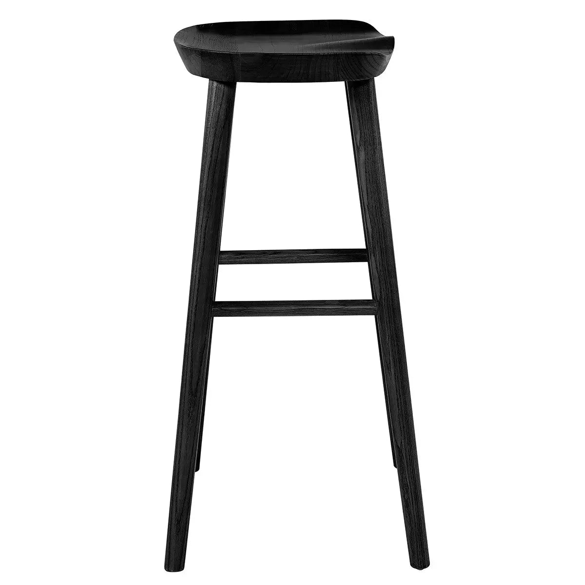 29" Black Manufactured Wood Backless Bar Height Bar Chair Homeroots Living Room