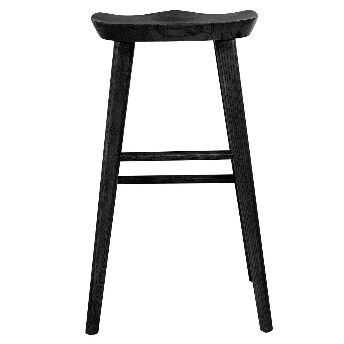29" Black Manufactured Wood Backless Bar Height Bar Chair Homeroots Living Room