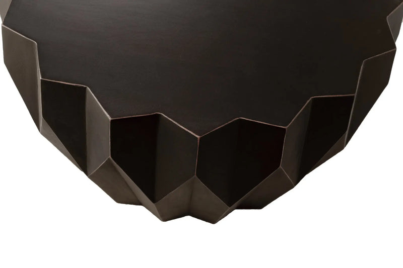 29" Black Solid Wood Round Coffee Table Homeroots Living Room