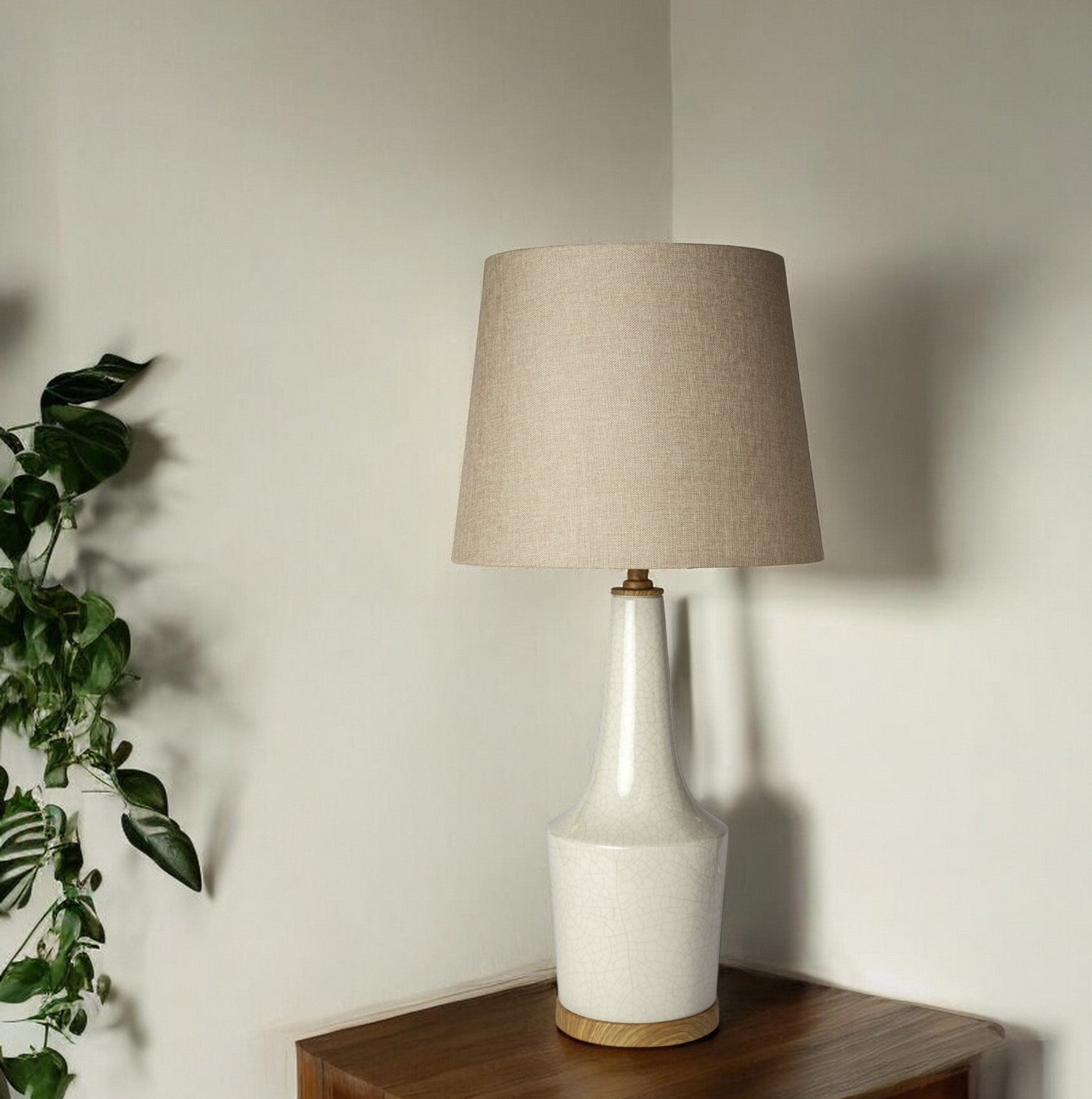29" Brown Lamp Base LED With Brown Shade - GreatEagleInc