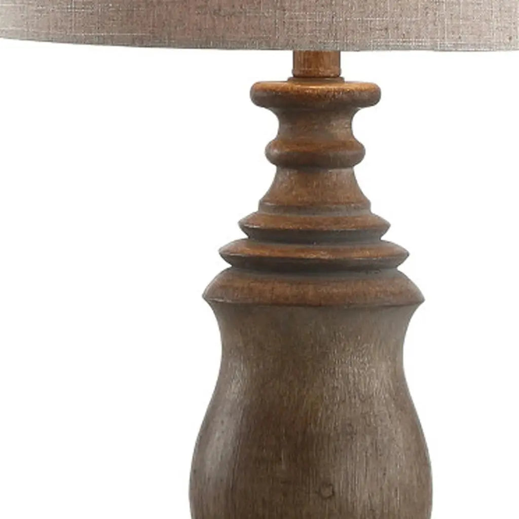 29" Brown Novelty Table Lamp With Globe Shade Homeroots Lighting