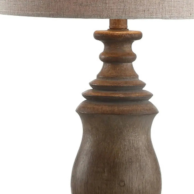 29" Brown Novelty Table Lamp With Globe Shade Homeroots Lighting