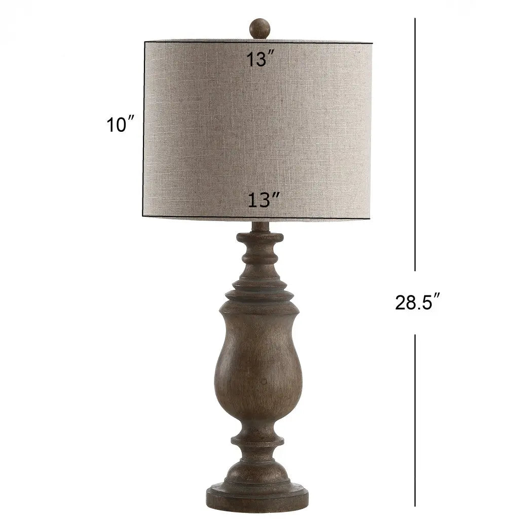 29" Brown Novelty Table Lamp With Globe Shade Homeroots Lighting