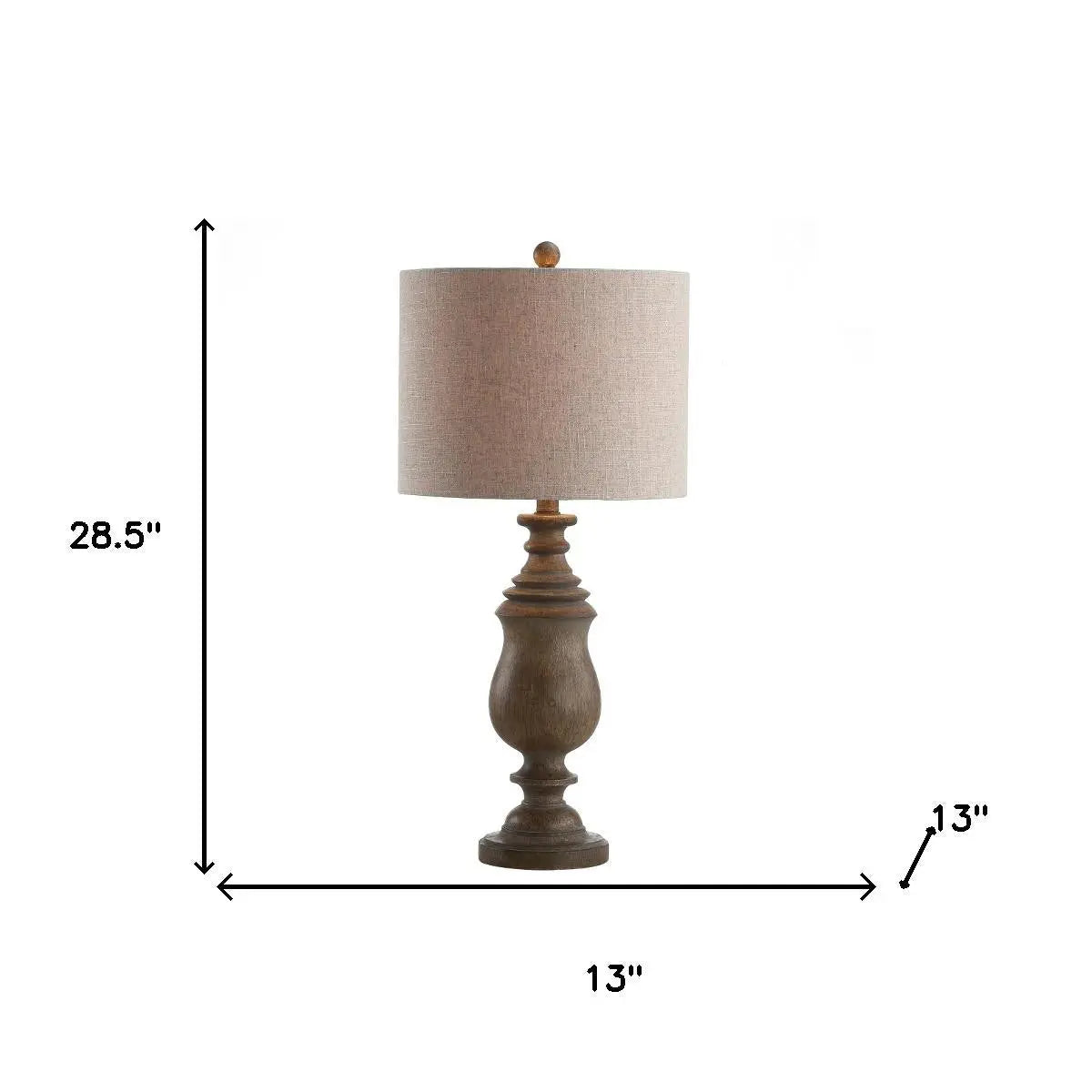 29" Brown Novelty Table Lamp With Globe Shade Homeroots Lighting