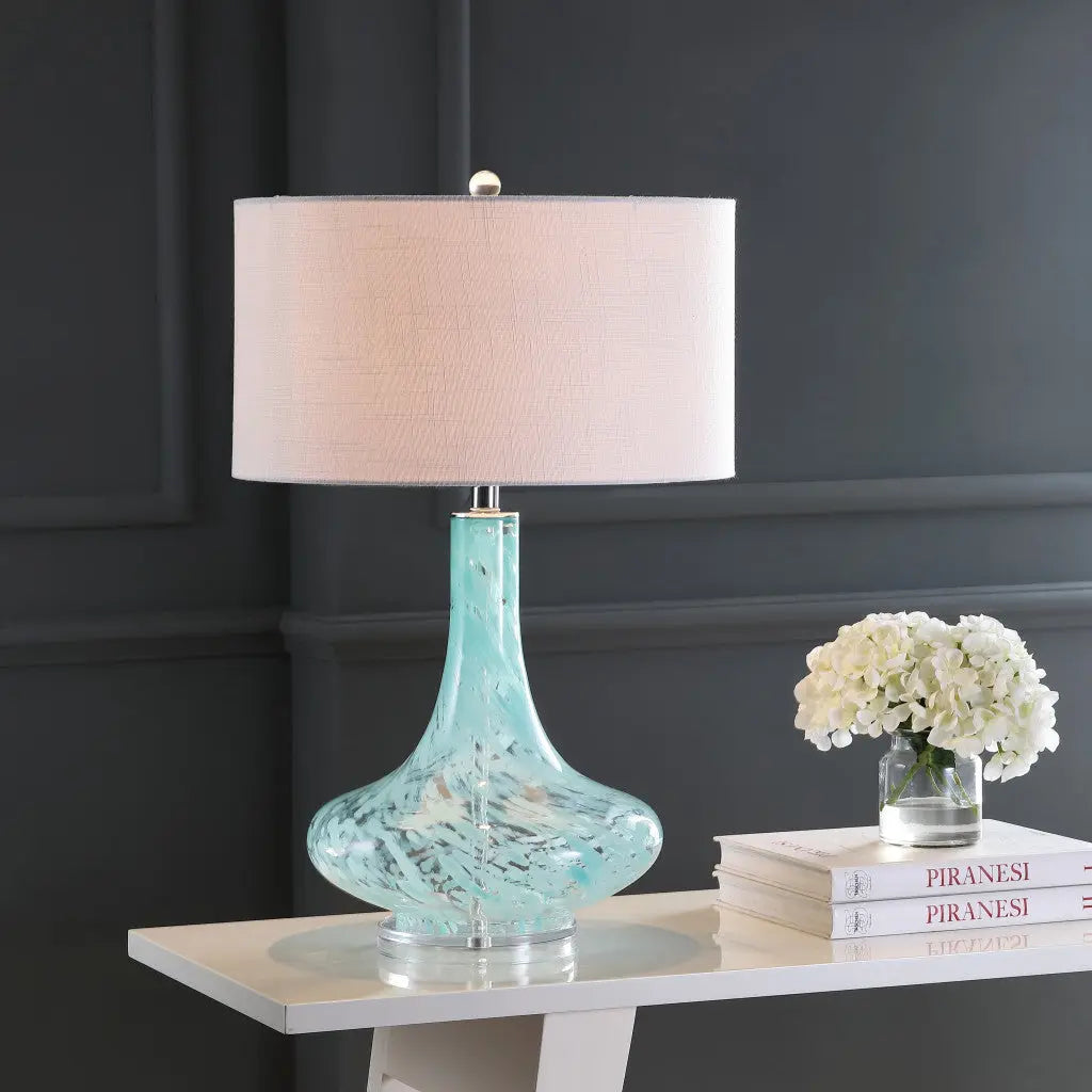 29" Clear Novelty Table Lamp With Globe Shade Homeroots Lighting