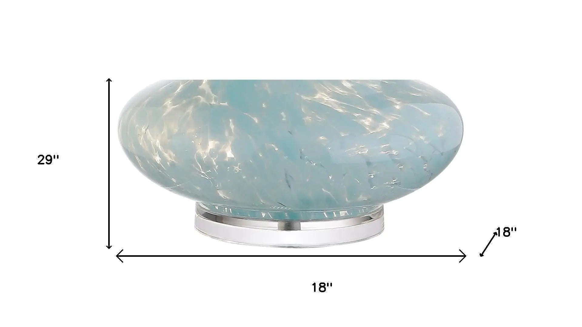 29" Clear Novelty Table Lamp With Globe Shade Homeroots Lighting