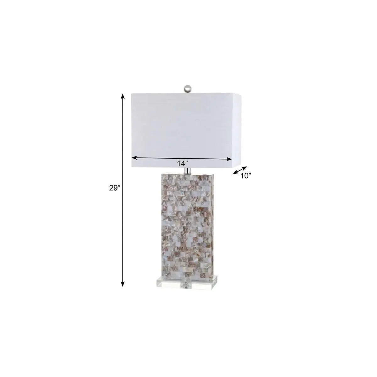 29" Clear Novelty Table Lamp With Shade Homeroots Lighting
