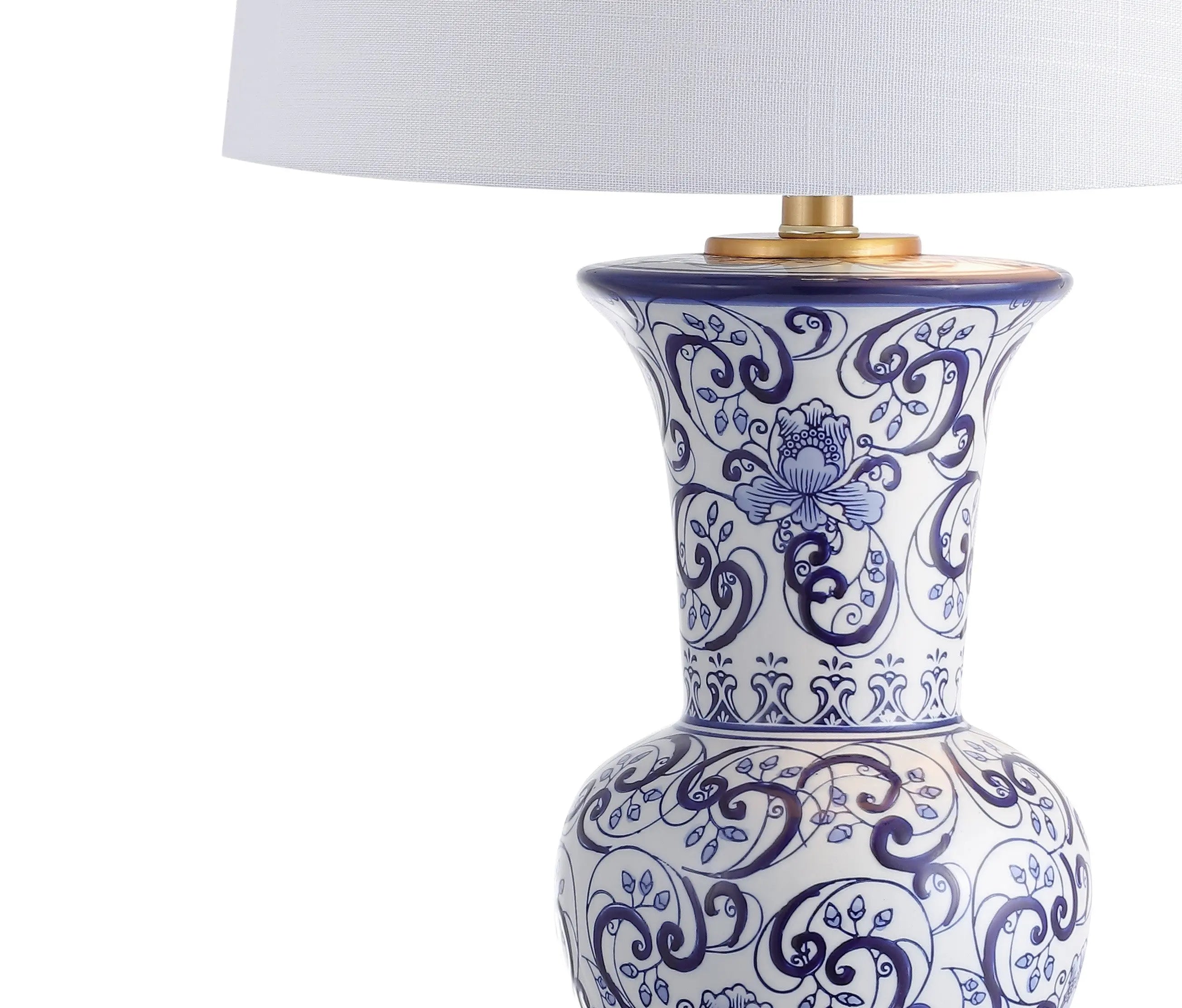 29" Gold Novelty Table Lamp LED With Drum Shade Homeroots Lighting