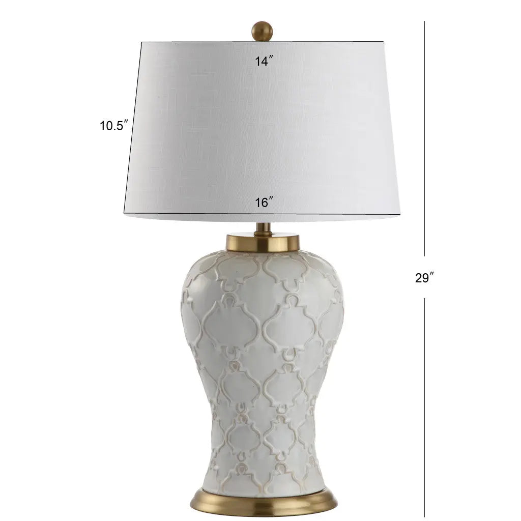 29" Gold Novelty Table Lamp With Drum Shade Homeroots Lighting