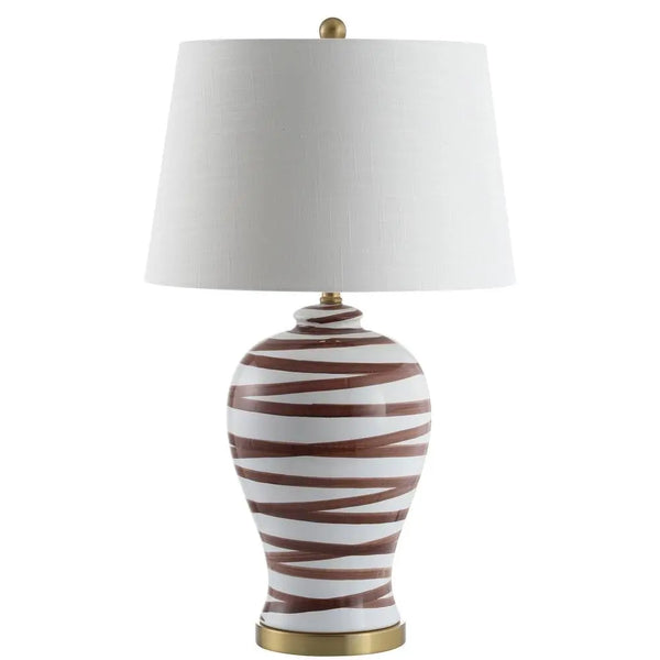 29" Gold Novelty Table Lamp With Drum Shade Homeroots Lighting