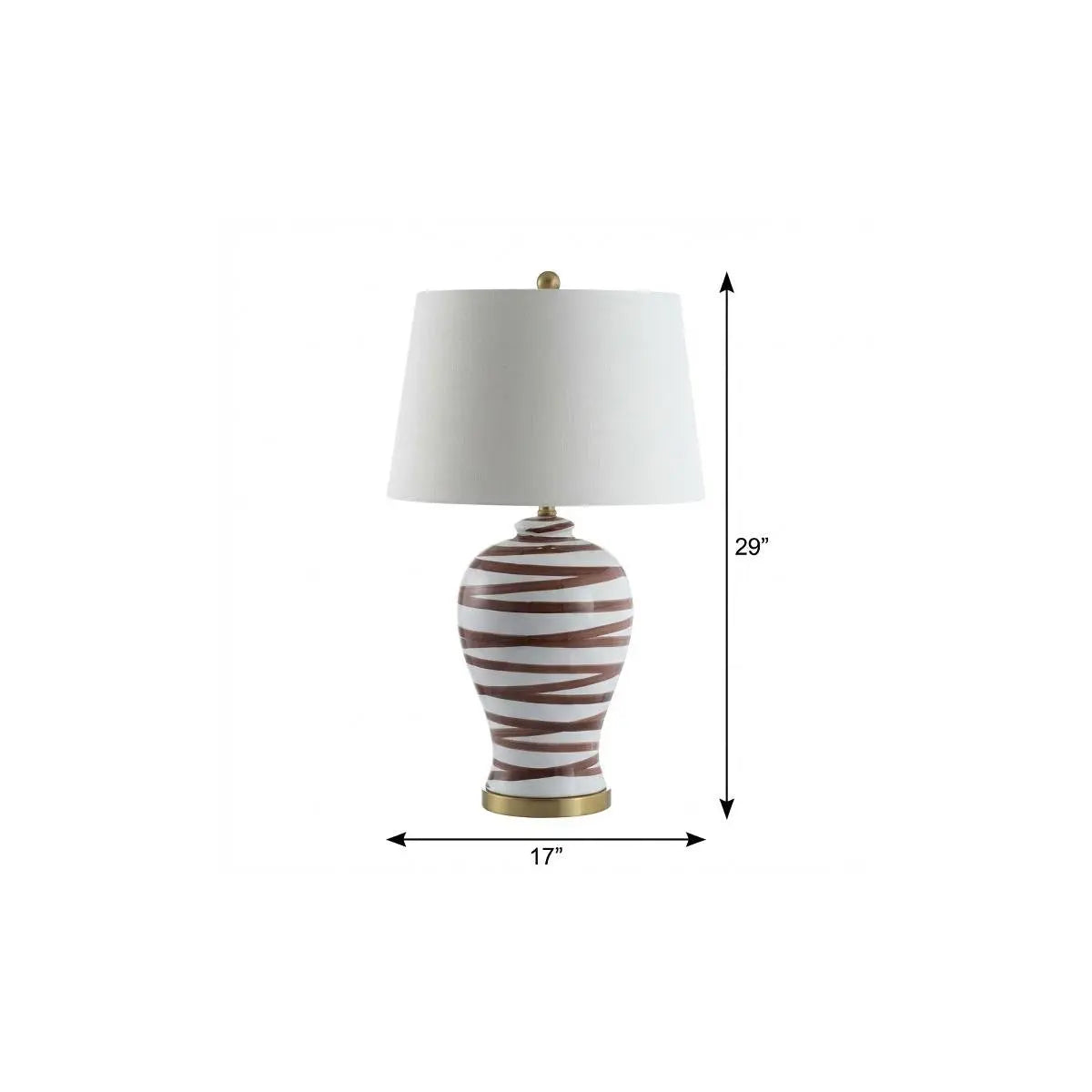 29" Gold Novelty Table Lamp With Drum Shade Homeroots Lighting