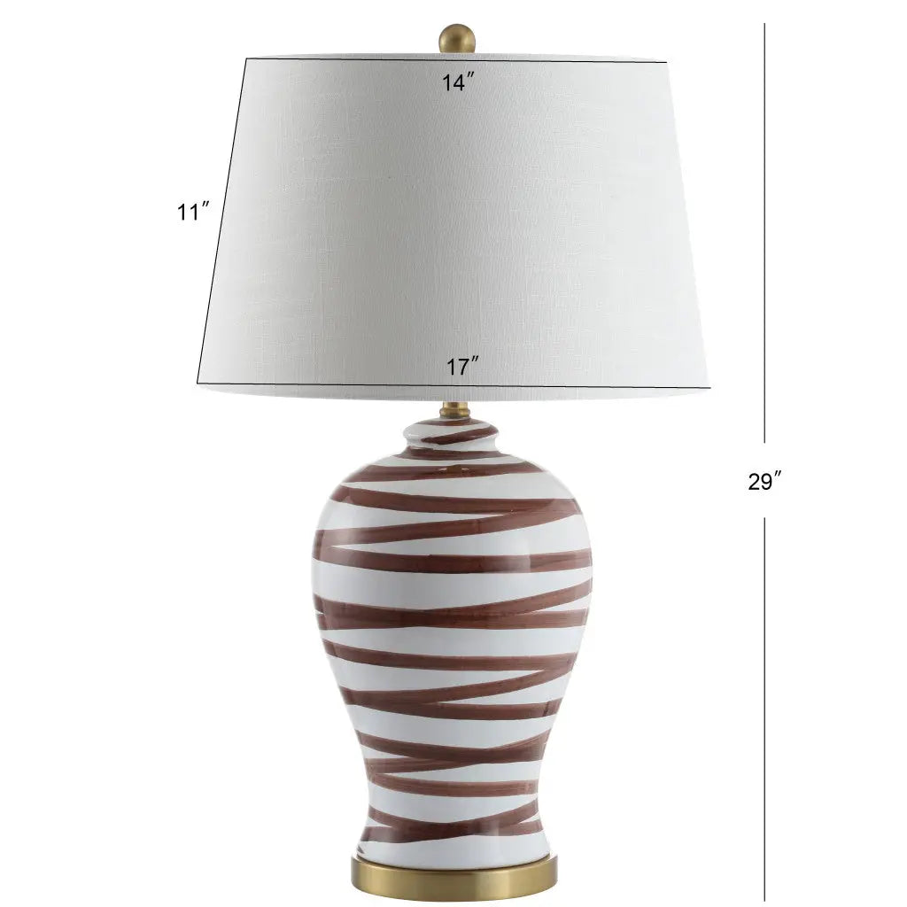29" Gold Novelty Table Lamp With Drum Shade Homeroots Lighting