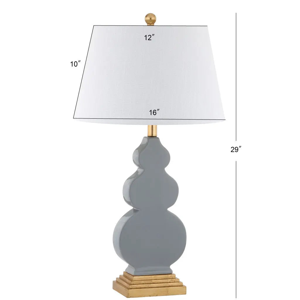 29" Gold Novelty Table Lamp With Drum Shade Homeroots Lighting