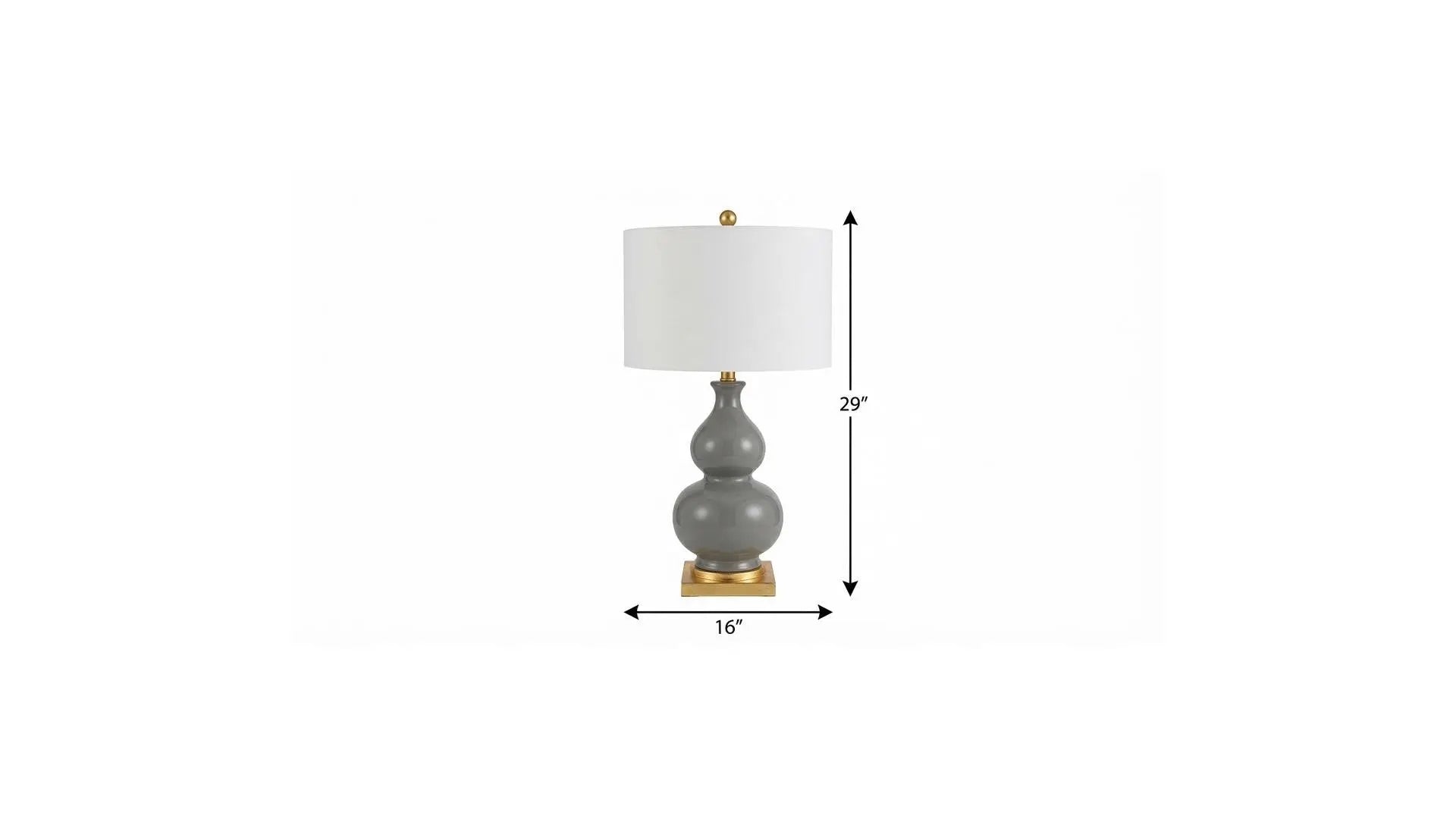29" Gold Novelty Table Lamp With Drum Shade Homeroots Lighting