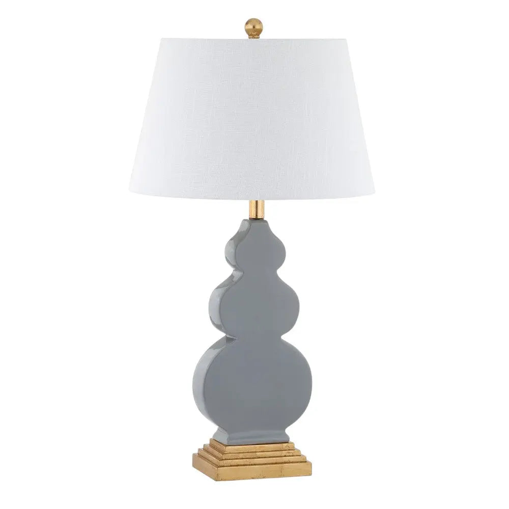 29" Gold Novelty Table Lamp With Drum Shade Homeroots Lighting