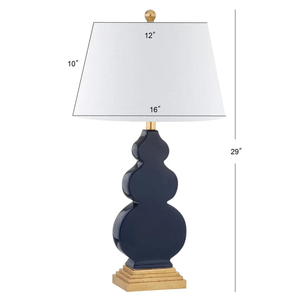 29" Gold Novelty Table Lamp With Drum Shade Homeroots Lighting