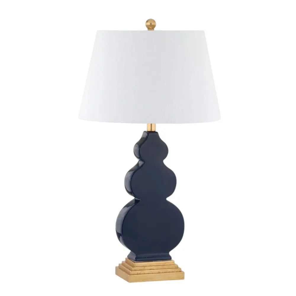 29" Gold Novelty Table Lamp With Drum Shade Homeroots Lighting