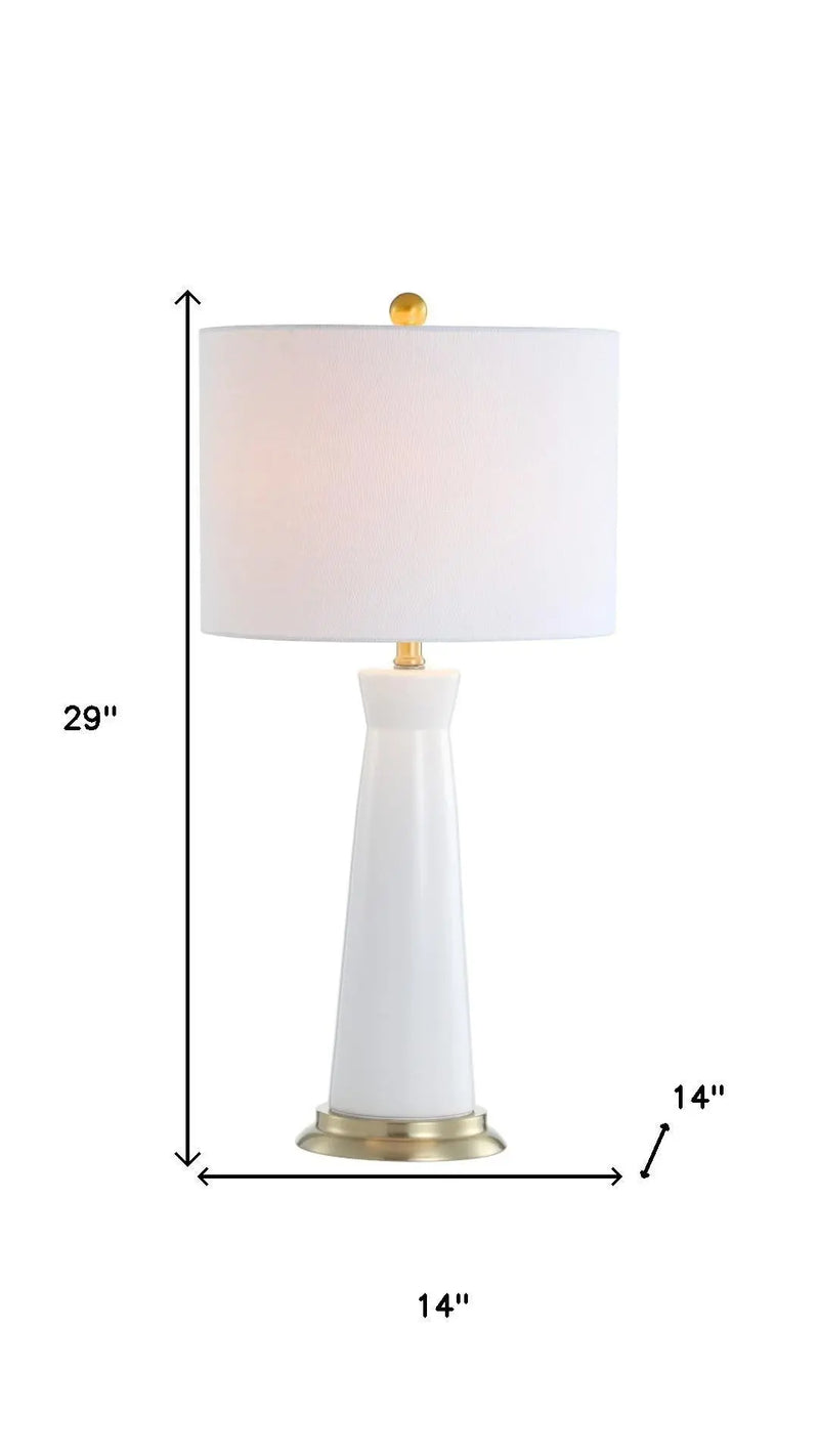 29" Gold Novelty Table Lamp With Globe Shade Homeroots Lighting